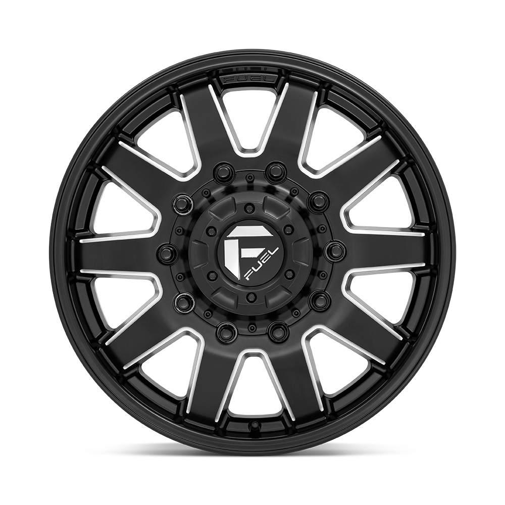 velg FUEL MAVERICK DUALLY FRONT D538 10 LUG Black & Milled